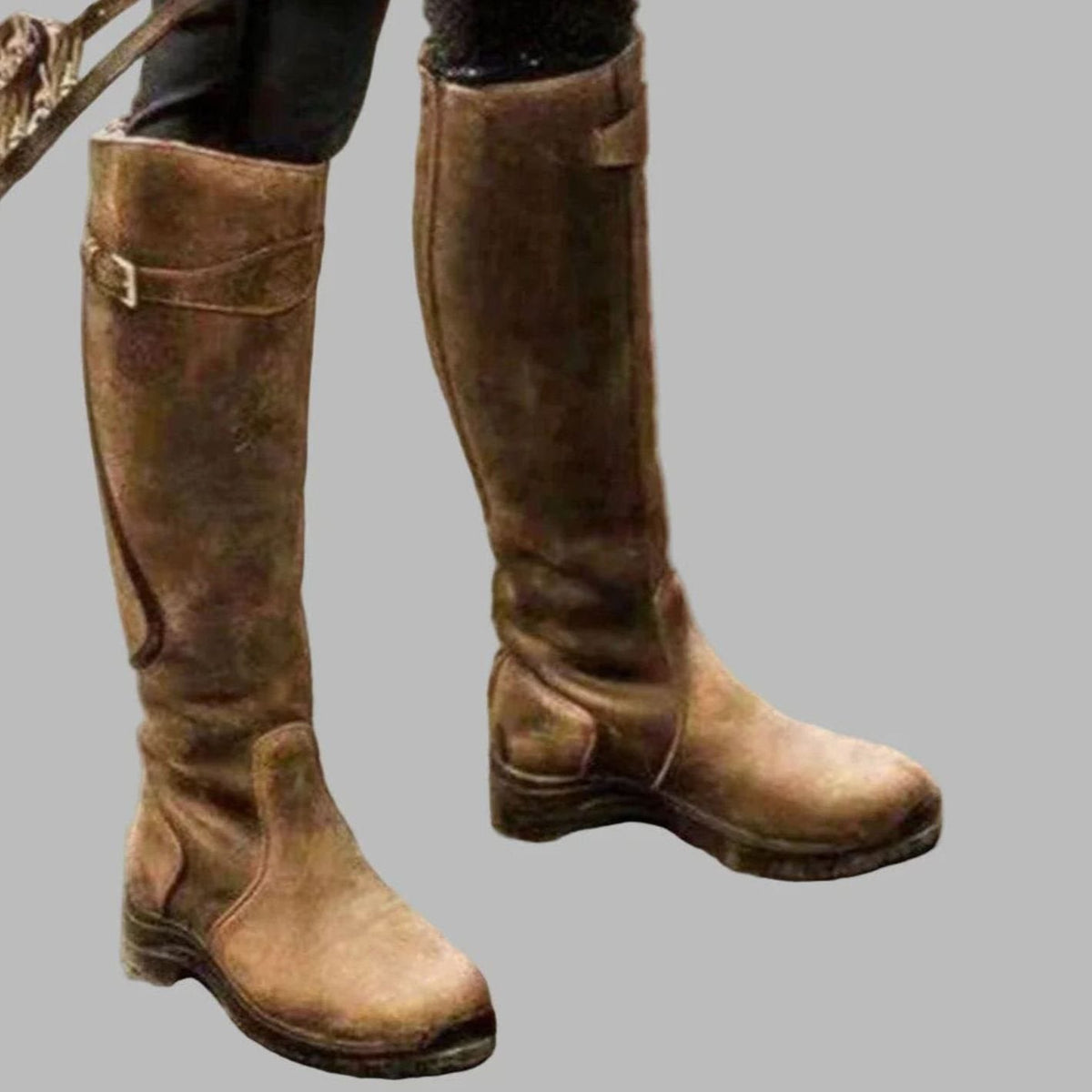Liv | Knee High Boots, Riding Boots, Women, Leather, Buckle Strap, Full Grain, Equestrian, Tall,