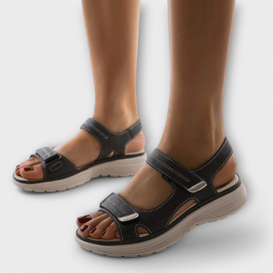 Nally orthopaedic sandals by Christine Brewer for women, featuring cushioned support and comfortable design for bunions.