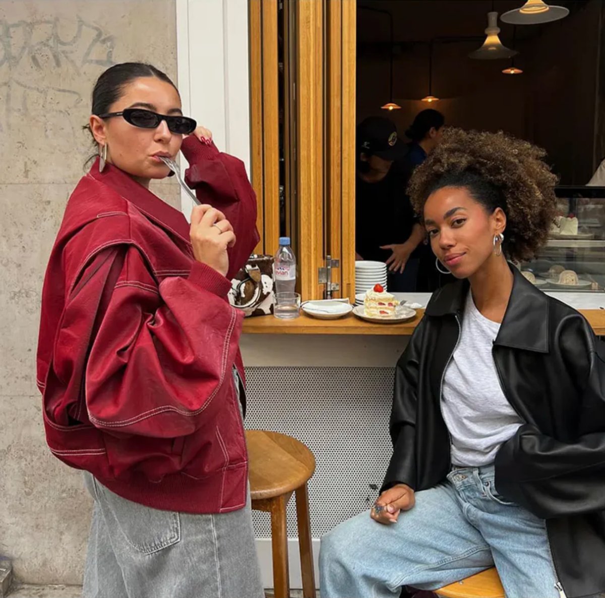 Women’s oversized quilted bomber jacket with contrast stitching by Christine Brewer, featuring a stylish, relaxed fit and quilted design.