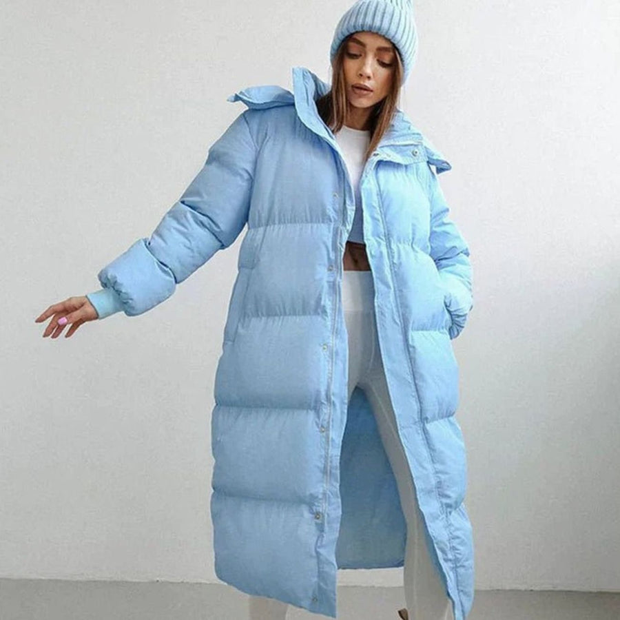Frauke | Women's Long Winter Coat Hooded Oversized Quilted Thick Warm Winter