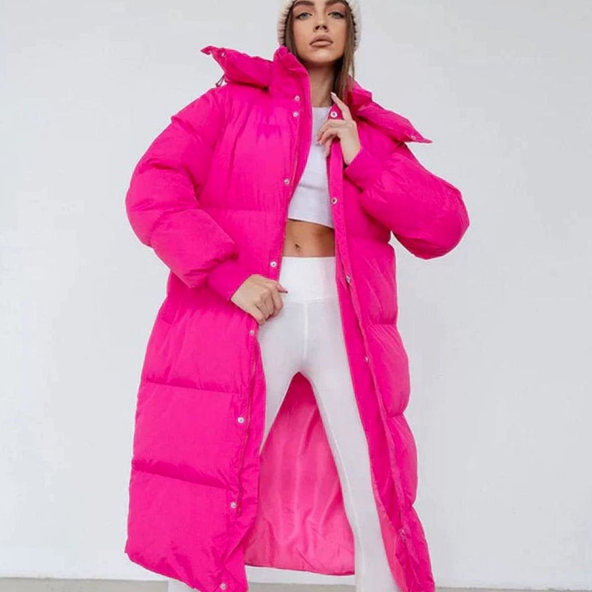 Frauke | Women's Long Winter Coat Hooded Oversized Quilted Thick Warm Winter