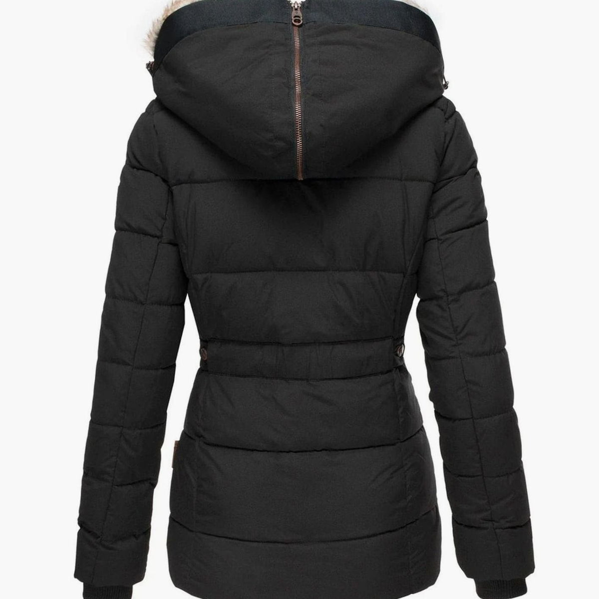 Oona | Women's Puffer Jacket Faux Fur Hood Quilted Thick Warm Winter