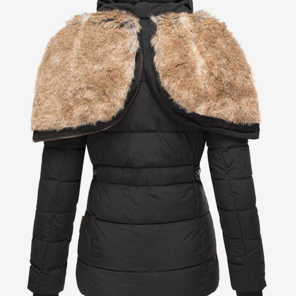 Oona | Women's Puffer Jacket Faux Fur Hood Quilted Thick Warm Winter
