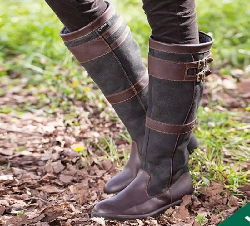 Elsie | Knee High Boots Waterproof Riding Boots Tall Boots Women Winter Leather Buckle Pull