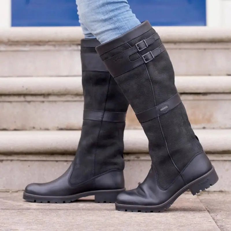 Elsie | Knee High Boots Waterproof Riding Boots Tall Boots Women Winter Leather Buckle Pull