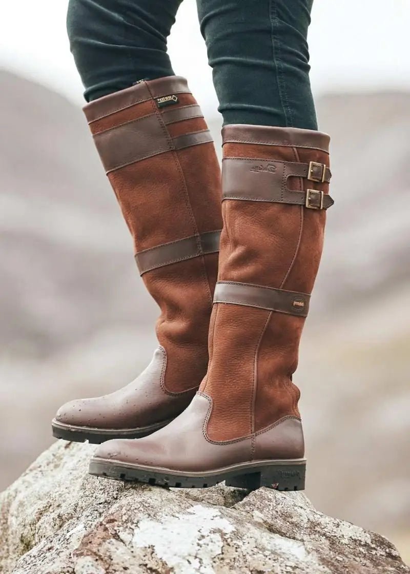 Elsie | Knee High Boots Waterproof Riding Boots Tall Boots Women Winter Leather Buckle Pull