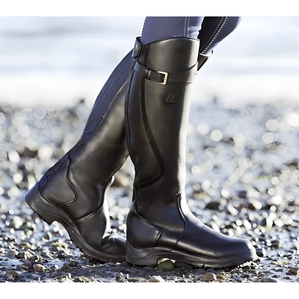 Fern | Riding Boots Knee High Boots Waterproof Tall Boots Women Winter Leather Buckle Equestrian