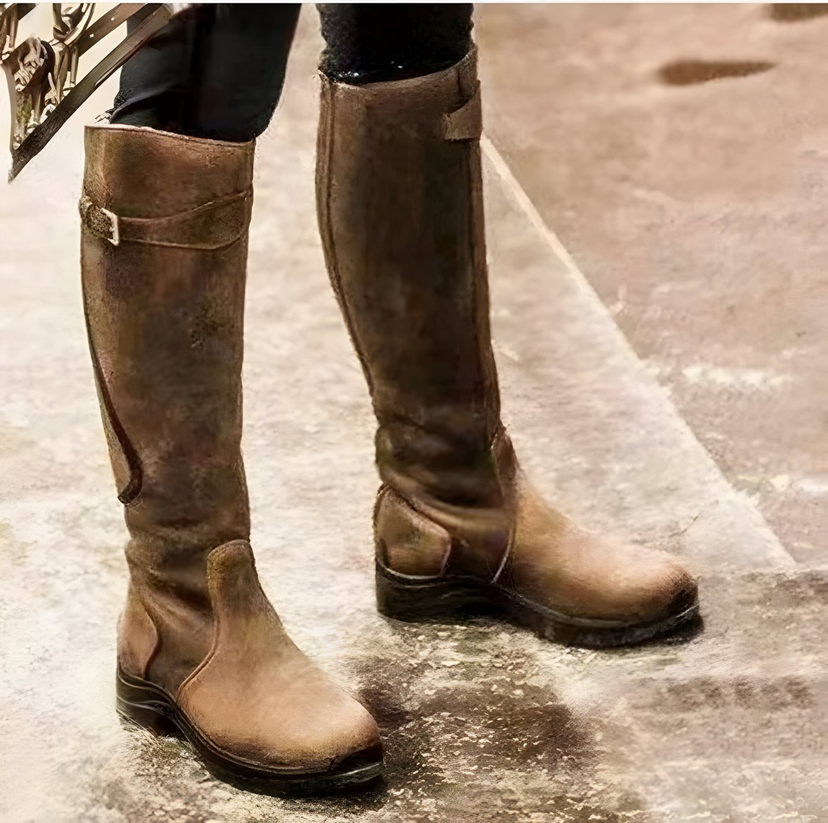 Fern | Riding Boots Knee High Boots Waterproof Tall Boots Women Winter Leather Buckle Equestrian